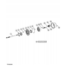 Varžtas t218487 john deere 310j 210le 315sj 315sk