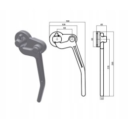 Cinkuotas šoninis užrakto segtukas