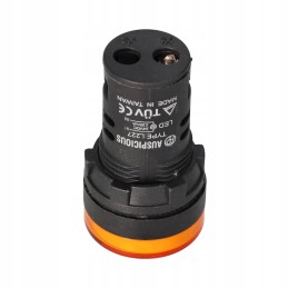 Geltona LED 22mm 24v išgaubta valdymo lemputė