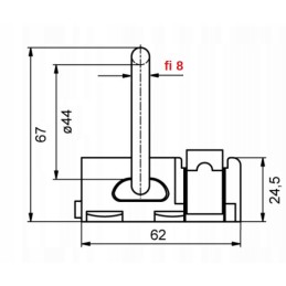 Krovinio laikiklis, avialinijos skersinis kablys, 1000kg
