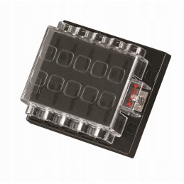 Saugiklių juostelė su 10 išėjimų 150a korpuse