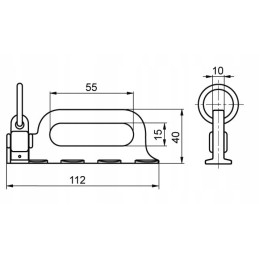 Krovinio rankena, avialinijos skersinis kablys, 2500 kg