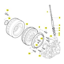 Hatz 1d81 1d90 vožtuvo srieginis strypas 01244310