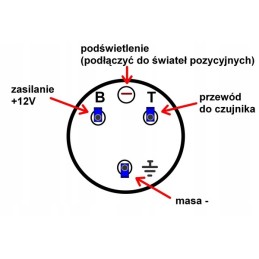 Vandens temperatūros indikatorius 12v 52mm