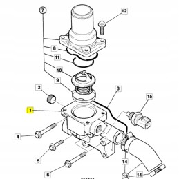 Termostato korpusas jcb 3cx 4cx 02 202484 cva