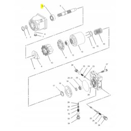 Pavarų dėžės guolis kačių ekskavatoriniam krautuvui 428 originalus