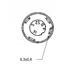 Mygtuko jungiklis darbo lempoms, apvalus, geltonas 11130200pn