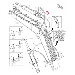 Doosan DX80R DS2046035 svirties cilindro žarna