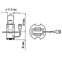 Darbinės lempos lemputės prožektorius h3 24v 70w jcb