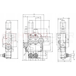 Hydr 2pk80 rs skirstytuvas badestnost padidinamajam stiklui