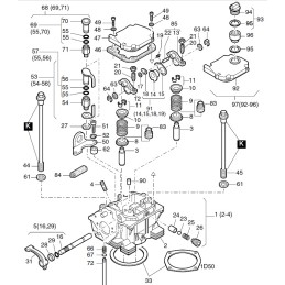 Hatz 1d41 1d50 galvos smeigė 174mm 04028500