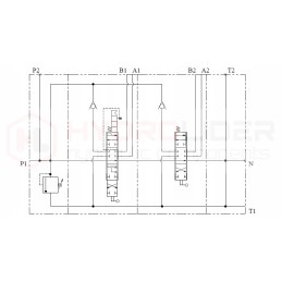 Hydr 2pk80 rs skirstytuvas badestnost padidinamajam stiklui