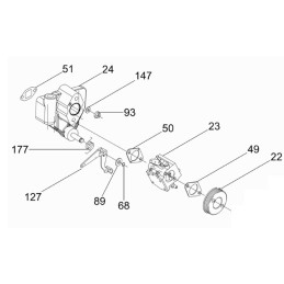 Wacker bs 2 kolektoriaus cilindro karbiuratorius 0178321