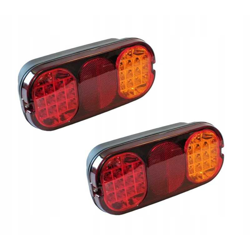 Cat JCB 3CX ekskavatoriaus LED galinių žibintų rinkinys 2vnt