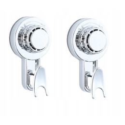 Vonios kabykla, pasukami kabliukai su siurbtuku, 2 vnt