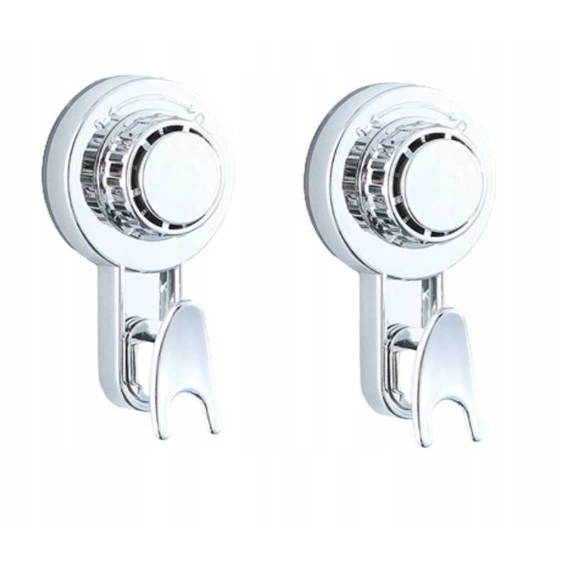 Vonios kabykla, pasukami kabliukai su siurbtuku, 2 vnt