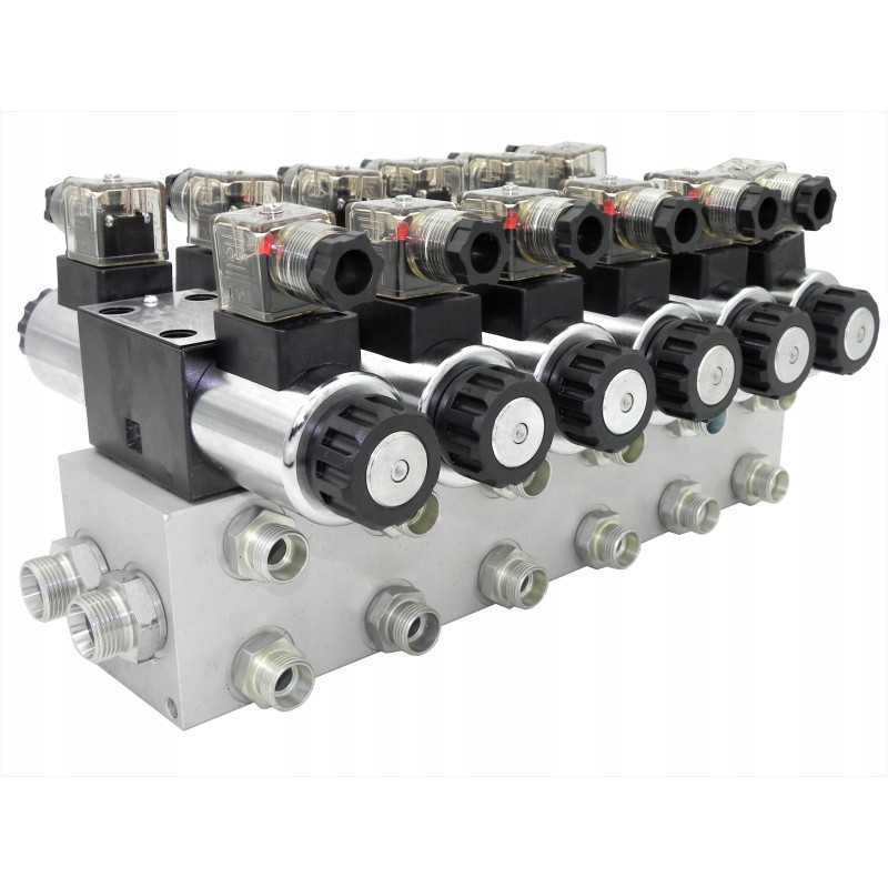 Hydro cetop skirstytuvas, 6 sekcijų, 60l, elektrinis, 230v