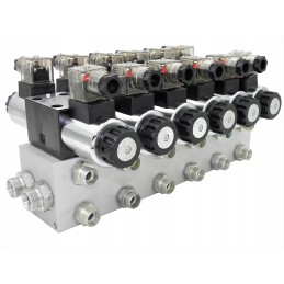 Hydro cetop skirstytuvas, 6 sekcijų, 60l, elektrinis, 24v