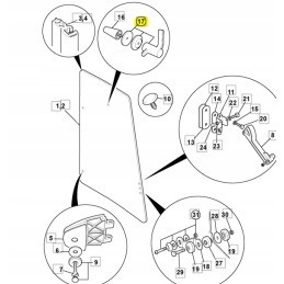 Kairės pusės lango rankena jcb 3cx 4cx