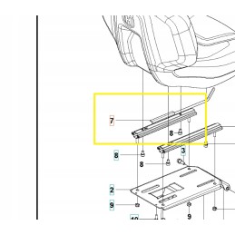 Husqvarna rider 322tx awd sėdynės reguliavimo bėgelis