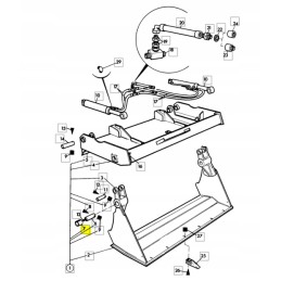 JCB 3CX priekinio kaušo tvirtinimo įvorė