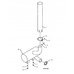 Metalinis spaustukas john deere 844 750c 700k duslintuvui