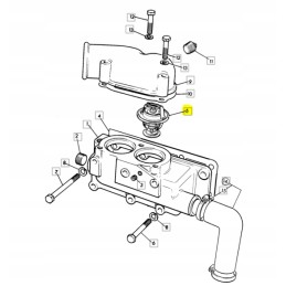 JCB ekskavatorinio krautuvo termostatas