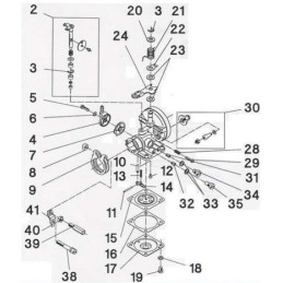 Wacker Bing 33 karbiuratoriaus remonto rinkinys 0065689
