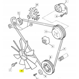 JCB 3CX ekskavatorinio krautuvo ventiliatorius