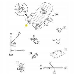 JCB žemės ekskavatoriaus plaktuko pedalo artumo jutiklis