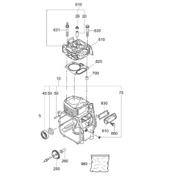 Wacker wm100 variklio tarpiklių komplektas 5100038681