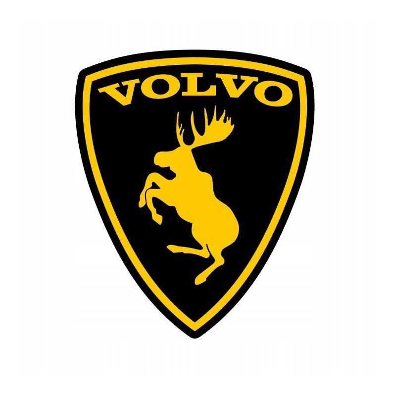 Juodas lipdukas crazy fate volvo geltonas likimas 25 cm