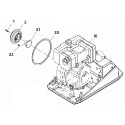 Wacker dpu6055 diržo dangtelio tarpinė 0217962