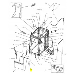 Priekinio stiklo pavaros spyruoklė katiniam ratiniam ekskavatoriui