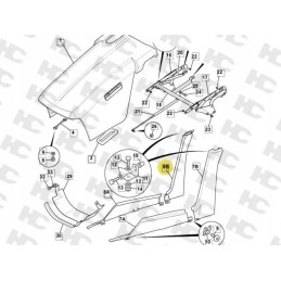 Variklio dangčio vertikali juostelė p jcb 3cx 332 p5302