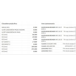 Hidraulinis filtras sh77011 pakeičia hydac 1251201