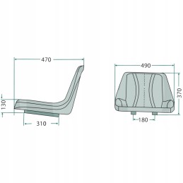 HDS universali kaušo sėdynė