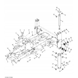 John Deere 315sk rėmo montavimo nusidėvėjimo plokštė