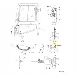 Originali kačių ekskavatoriaus durų rankena