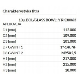 Galima filtruoti 1 14unf fi103 h 217mm d112