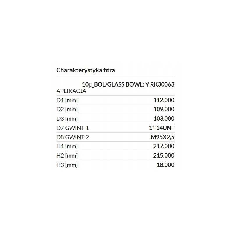 Galima filtruoti 1 14unf fi103 h 217mm d112