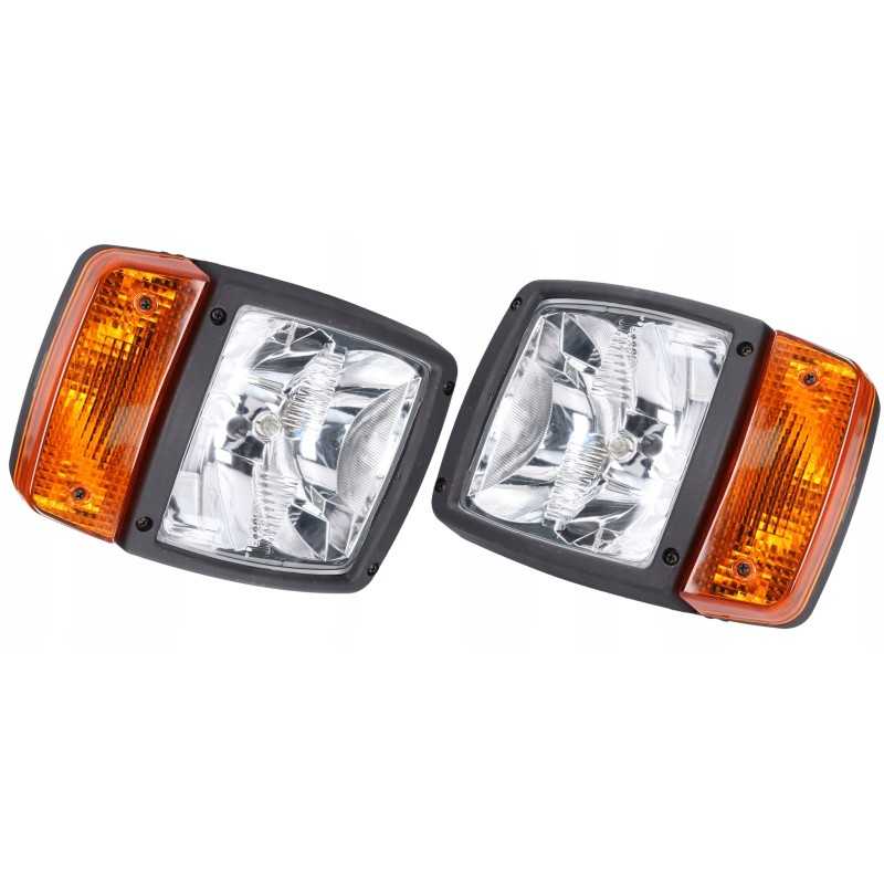 2x priekiniai kelio žibintai kairysis dešinysis jcb 3cx 4cx