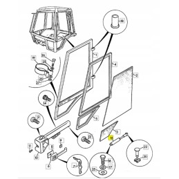 JCB ekskavatorinio krautuvo cva durų pavara