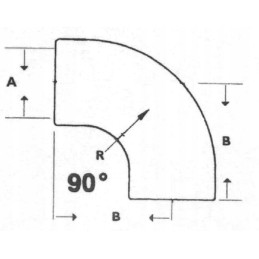 Guminė alkūnė 45 laipsniai 140 mm