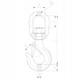 Lydinio dor 1 5t pasukamas kablys