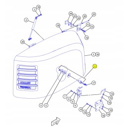 Originalus Cat mini ekskavatoriaus variklio liuko užraktas