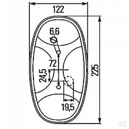 Galinis dešinysis lempos gaubtas Hella