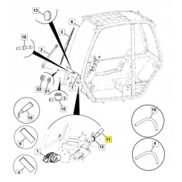 Posūkio signalo indikatorius, valytuvo šviesos jungiklis jcb