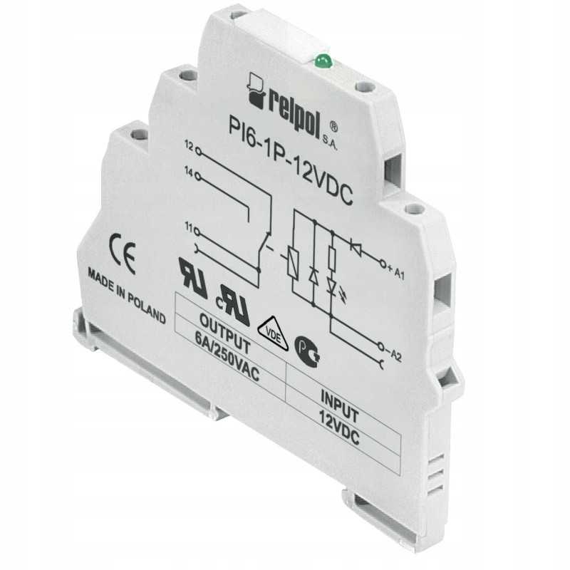 12vdc pi6 1p 12vdc sąsajos relė