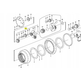 Volvo ekskavatoriaus pavaros reduktoriaus palydovinis krepšelis